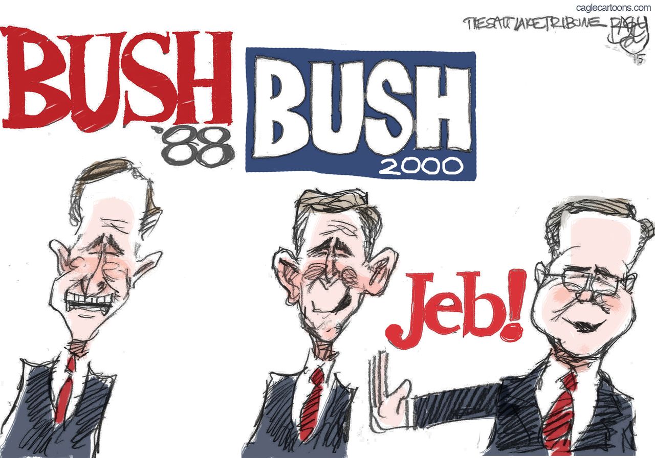 Political cartoon U.S. Jeb Bush 2016