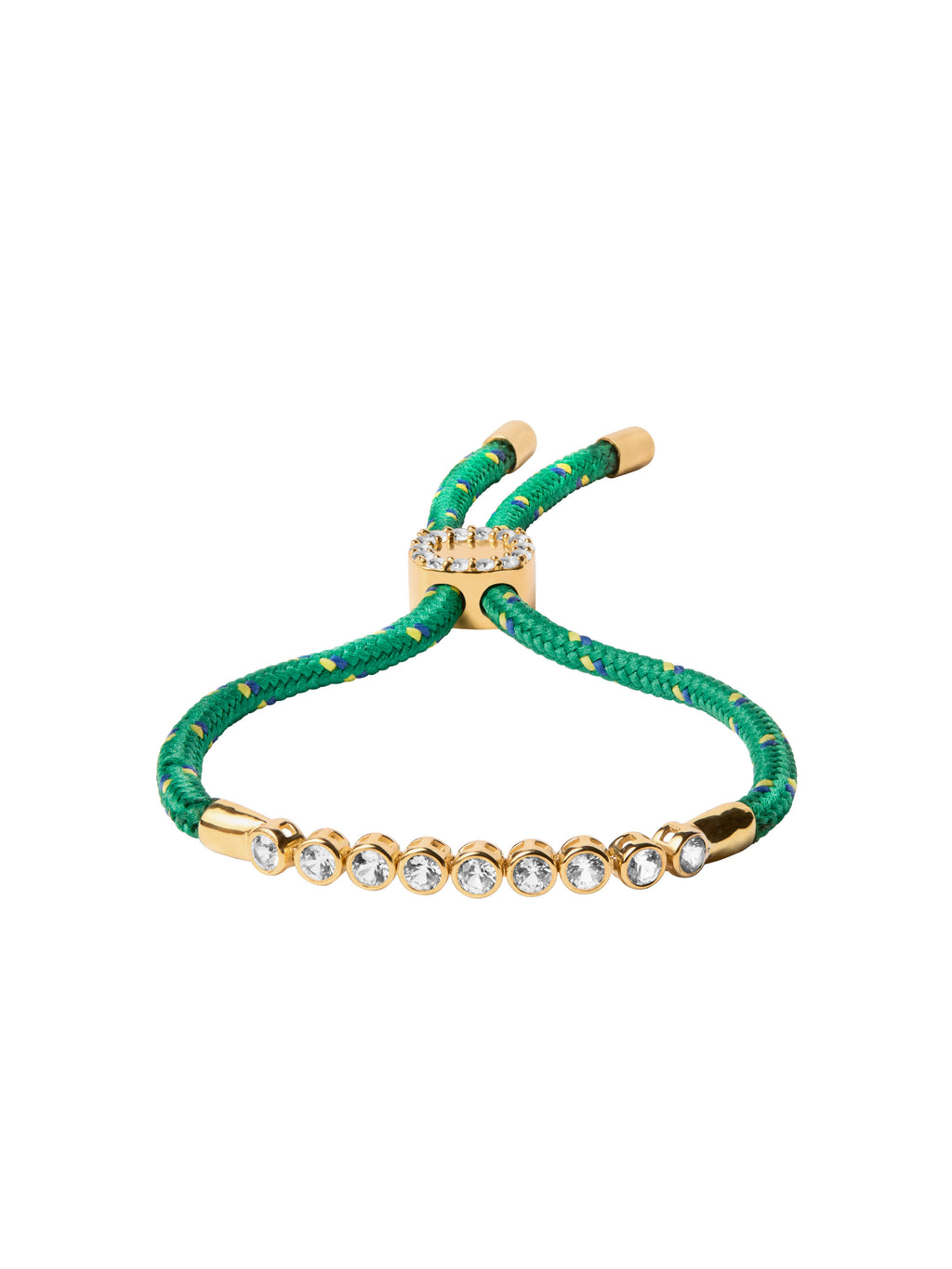 James Bezel Vert Paracord Bracelet, Gold