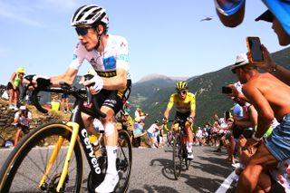 Jonas Vingegaard and Tadej Pogacar at the 2021 Tour de France