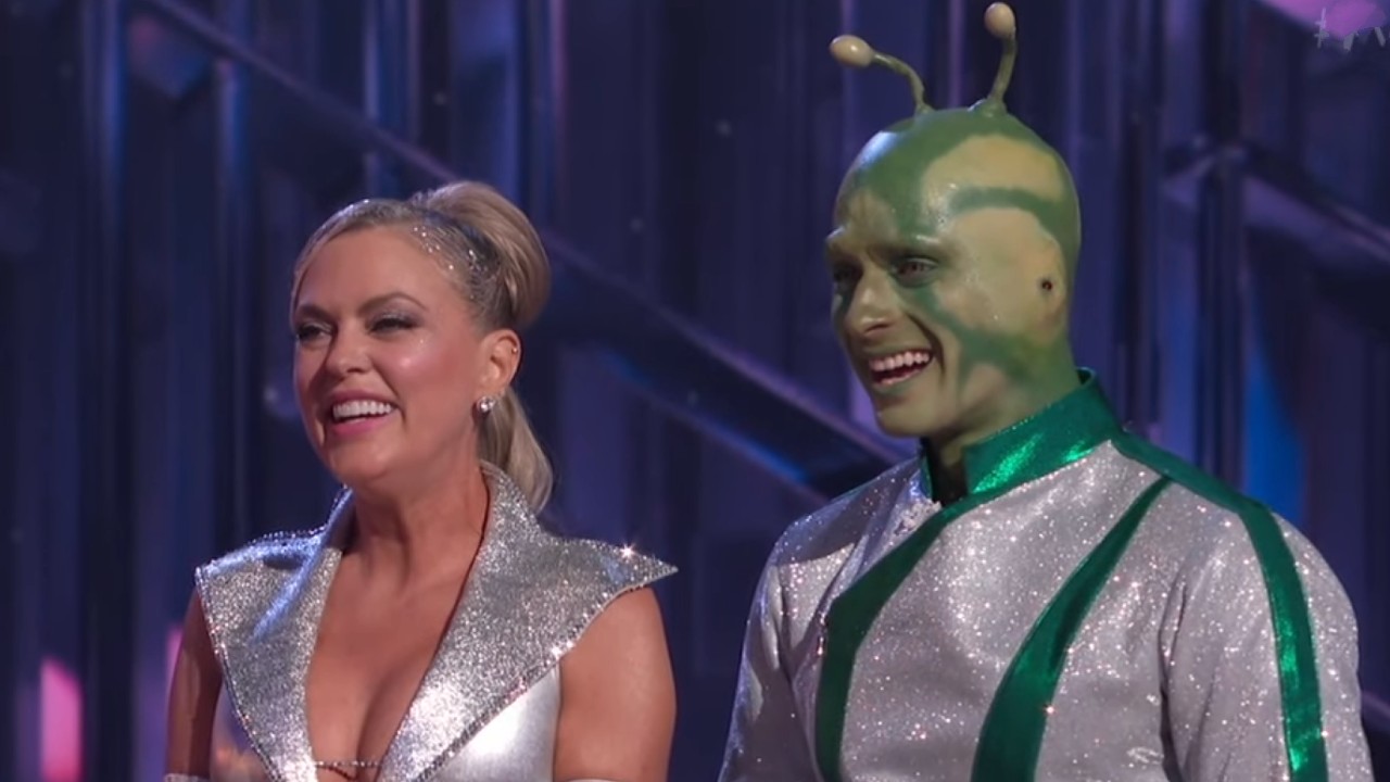 Elaine and Alan in his alien costume