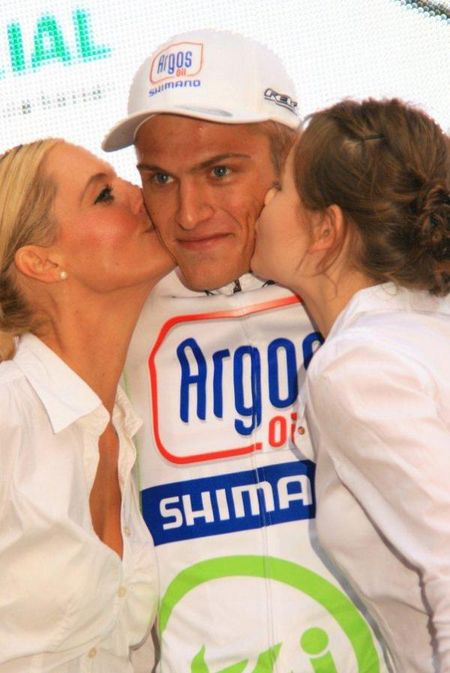 A happy Marcel Kittel in Munster at the podium