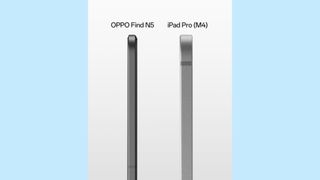 Oppo Find N5 compared to the iPad Pro (M4)