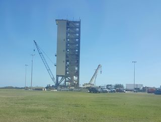 A view of the newly renovated Launch Complex 46 at Cape Canaveral Air Force Station in Florida.