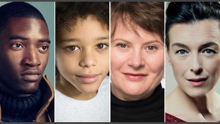 My Name Is Leon has a top cast. from left Malachi Kirby, Cole Martin, Monica Dolan and Olivia Williams.