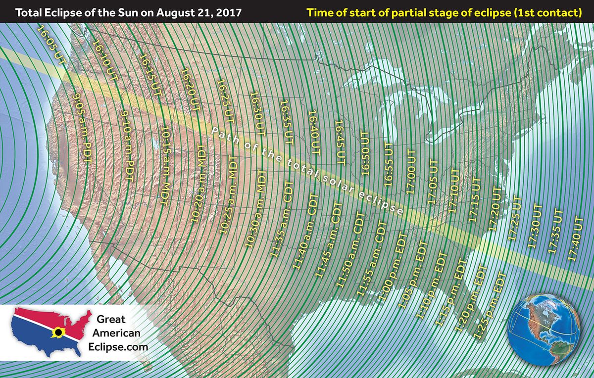 Path of Totality 2017 - August 21st Solar Eclipse Maps and Photo Guide ...