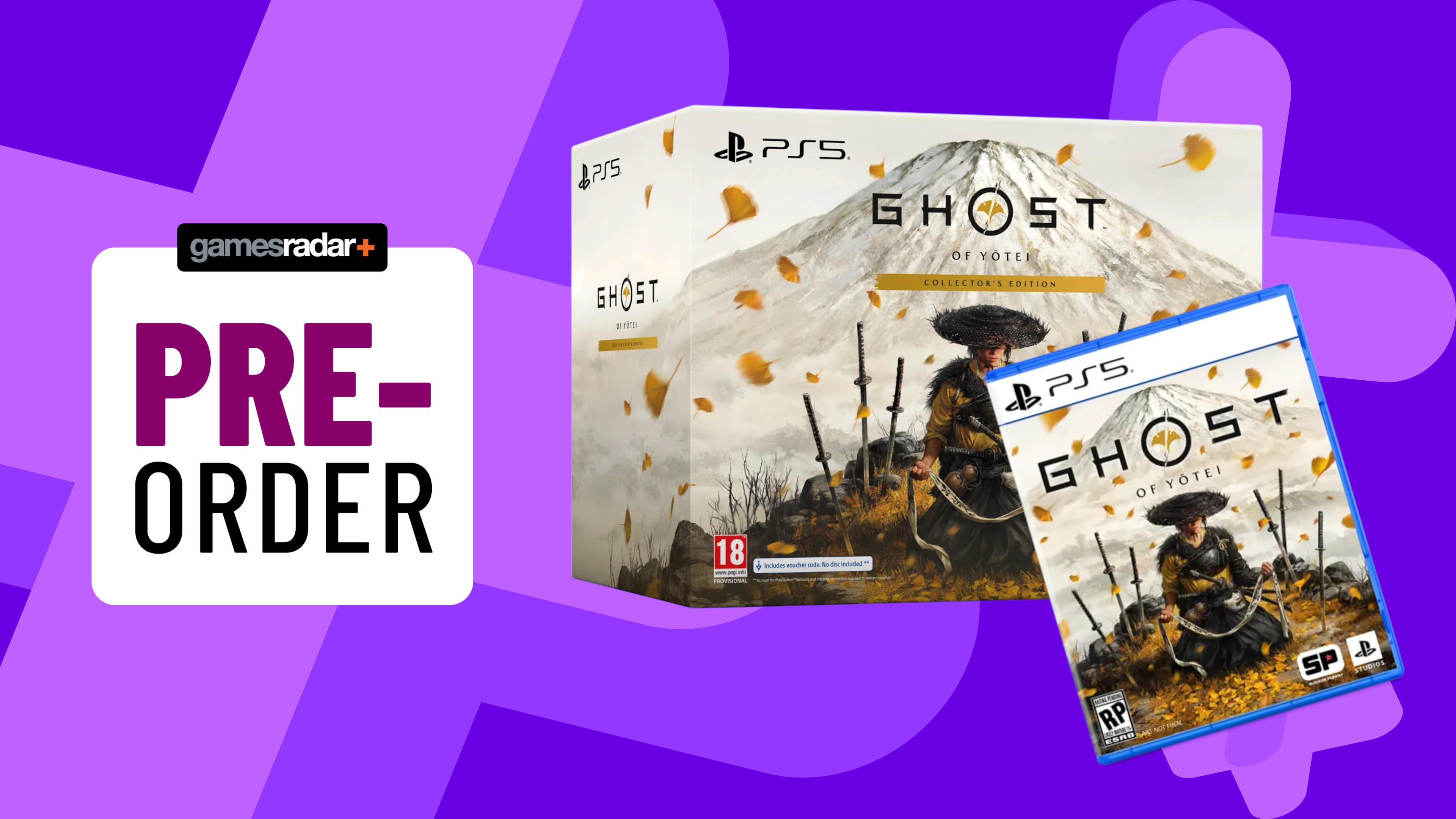 Ghost of Yotei Collector&#039;s Edition and Standard Edition with pre-order badge