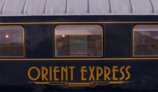Netflix Murder Mystery end shot with Orient Express train