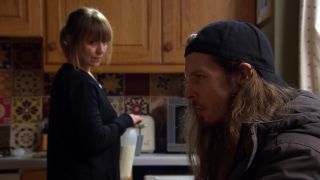 Ryan reveals something to Rhona in Emmerdale