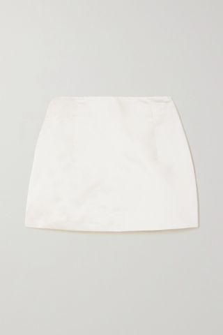 + Net Sustain Vera Duchesse Cotton-Blend Satin Mini Skirt