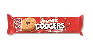 A pack of raspberry Jammie Dodgers