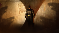 Batman: Arkham Shadow promo art - Batman standing in the shadows as giant shadows of rats surround him. Do they think they're related? Do they aspire to evolve the power of flight? Do they think they recognize him from RatMosh '17? We will never know. 