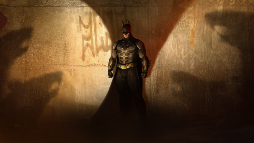 Batman: Arkham Shadow promo art - Batman standing in the shadows as giant shadows of rats surround him. Do they think they&#039;re related? Do they aspire to evolve the power of flight? Do they think they recognize him from RatMosh &#039;17? We will never know. 