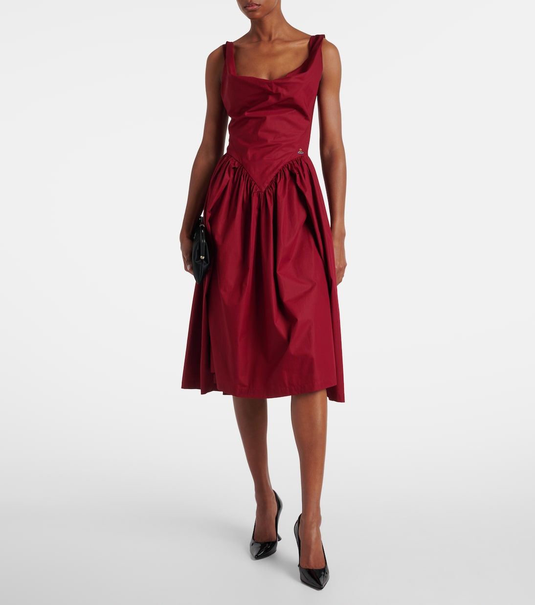 Sunday Draped Cotton Bustier Dress