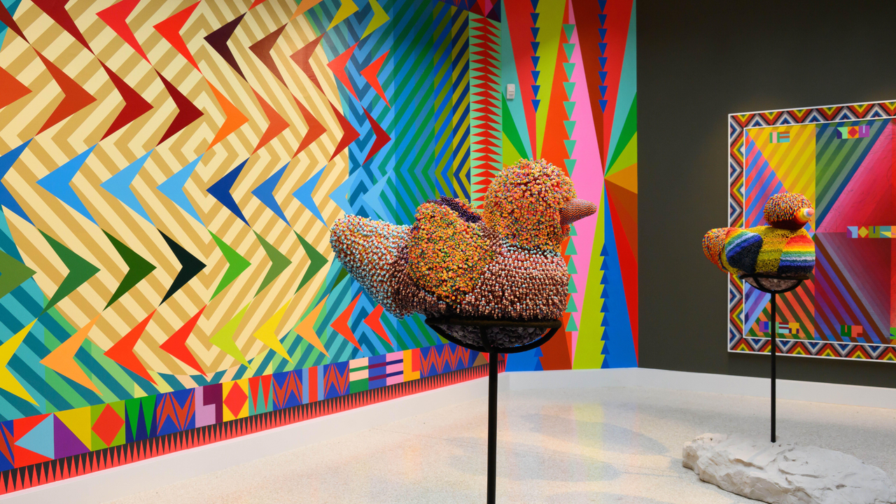 Jeffrey Gibson&#039;s colourful exhibit in the US Pavilion at the Venice Biennale 2024