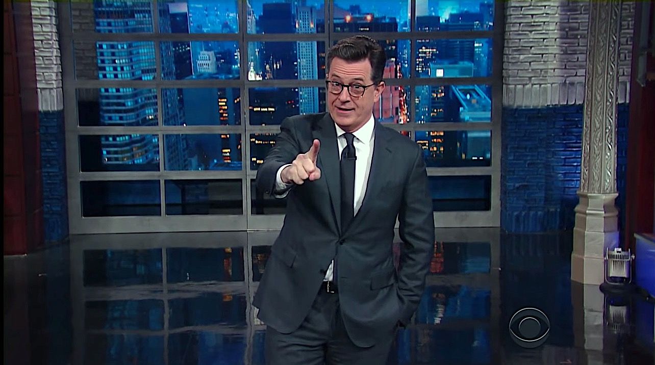 Stephen Colbert uses Trump's declaration of war on the media to mock both  Trump and ISIS | The Week