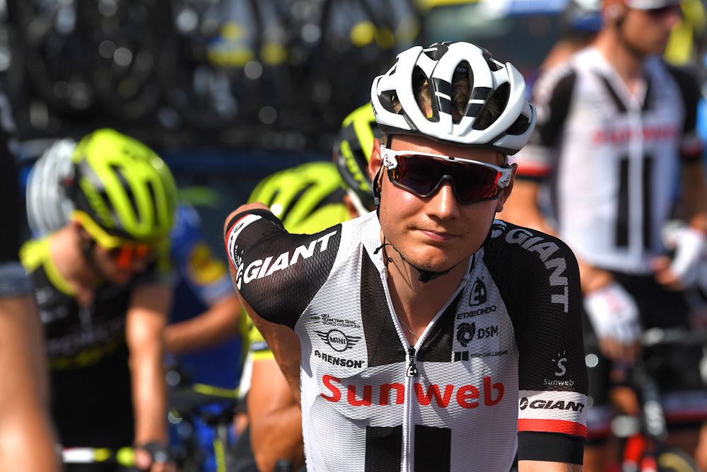 Wilco Kelderman gets ready for the start of stage 7 at the 2018 Vuelta