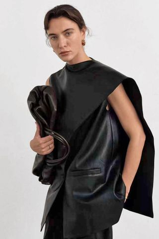 Pixie Market Leather Scarf Top