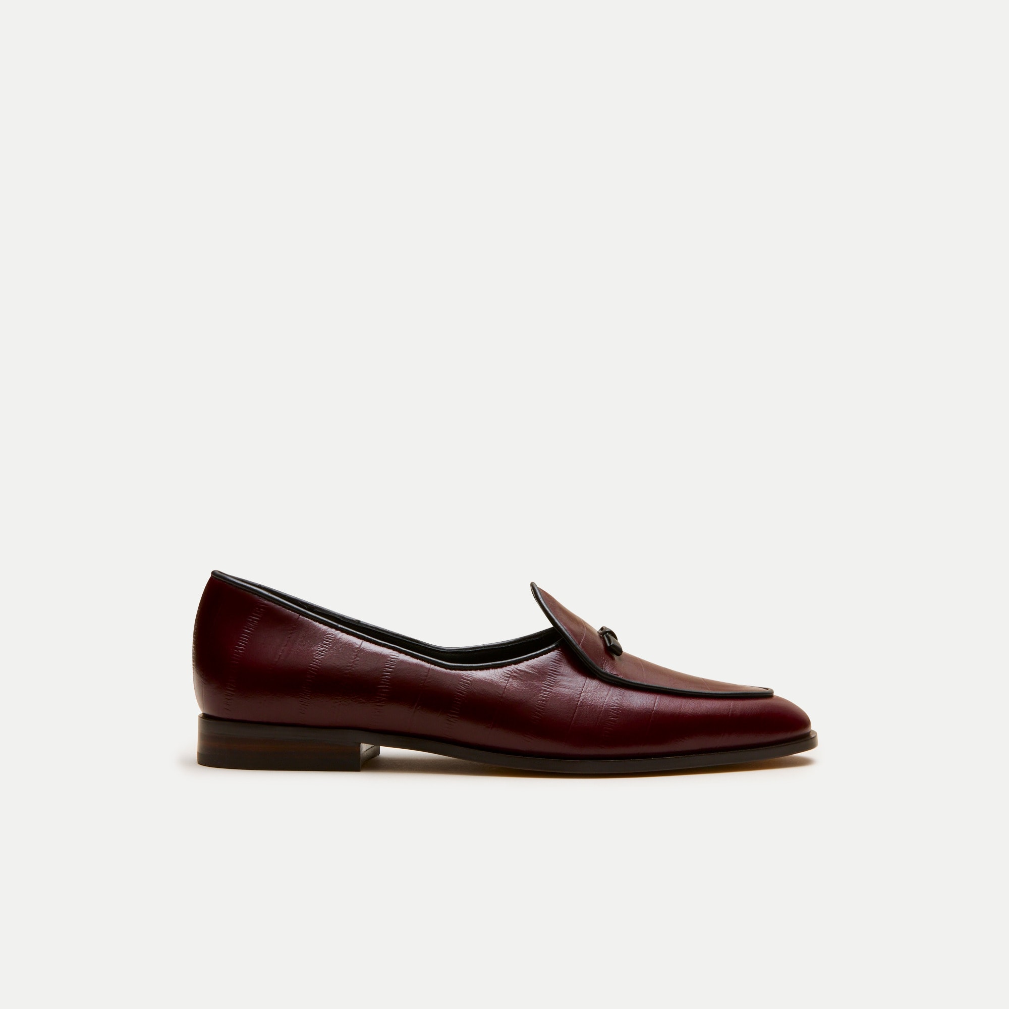 Smoking Slippers in Eel-Embossed Leather