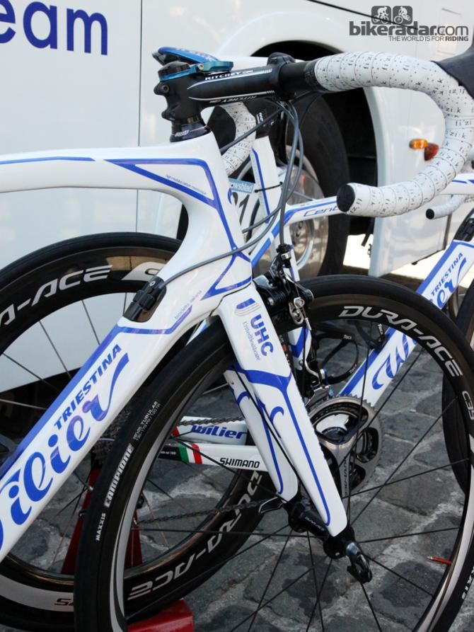 UnitedHealthcare's Wilier Triestina Cento 1 SR frames are a variation of the paint schemes used on production bikes