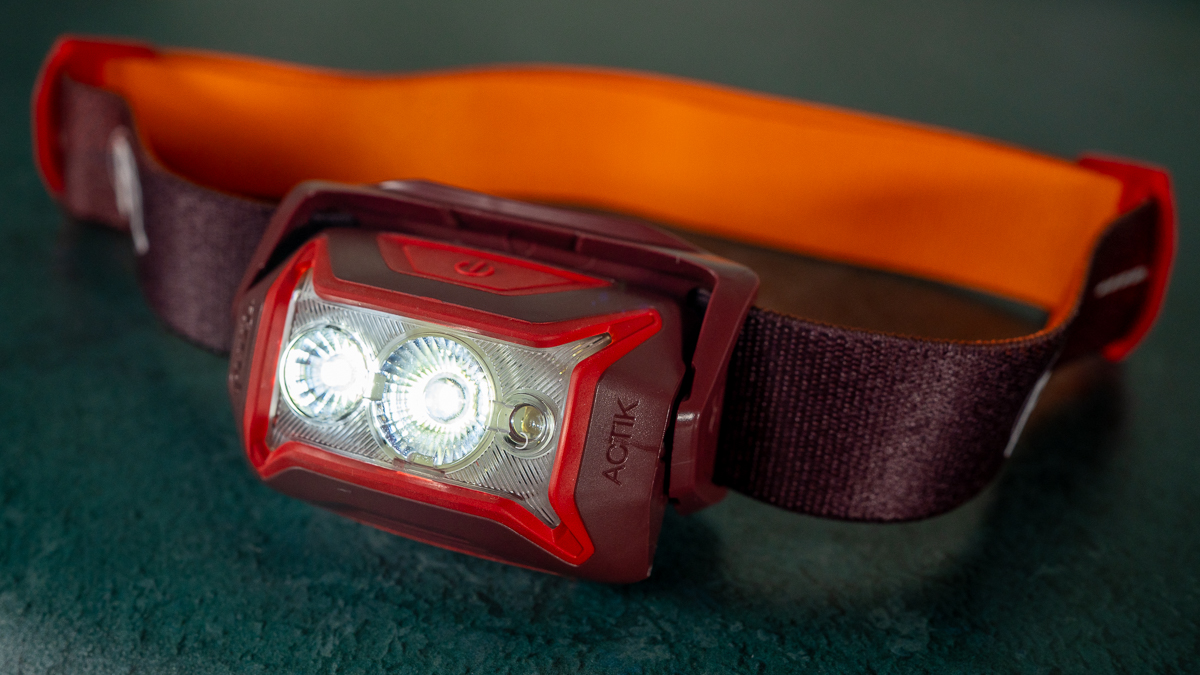 Petzl Actik Core on a green surface