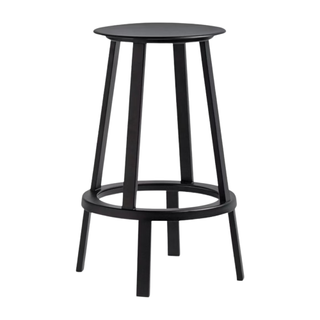 black barstool with four legs