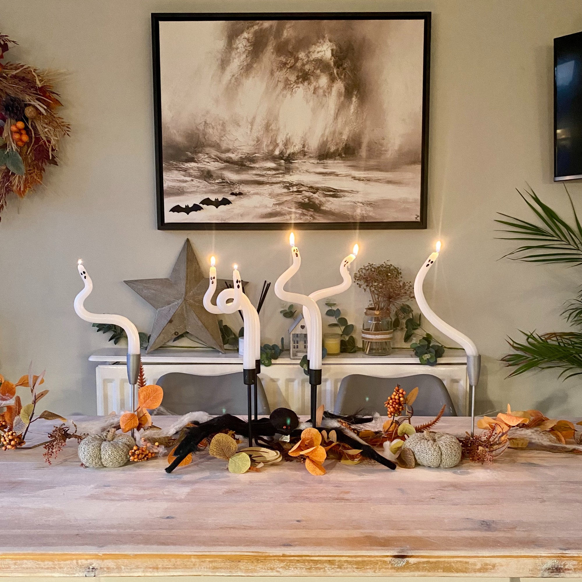DIY ghost candles