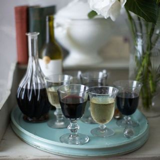 wine glasses with wine