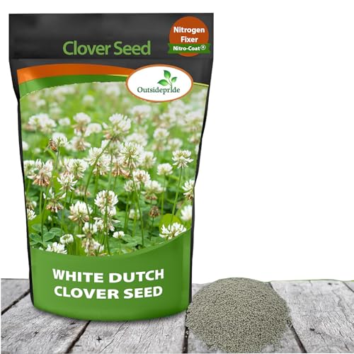 Outsidepride Perennial White Dutch Clover Seed - 2 Lbs. Nitrocoated, Inoculated Clover Seeds for Lawn Alternative, Erosion Control, Food Plots, Ground Cover, & Pasture Mixtures in Usda Zones 3-10