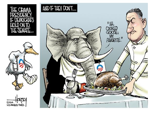 Political cartoon Obama GOP senate election