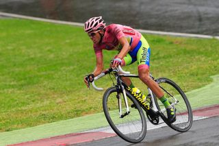 Alberta Contador rides during stage 11.