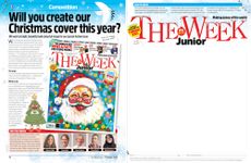 Christmas cover competition spread with template