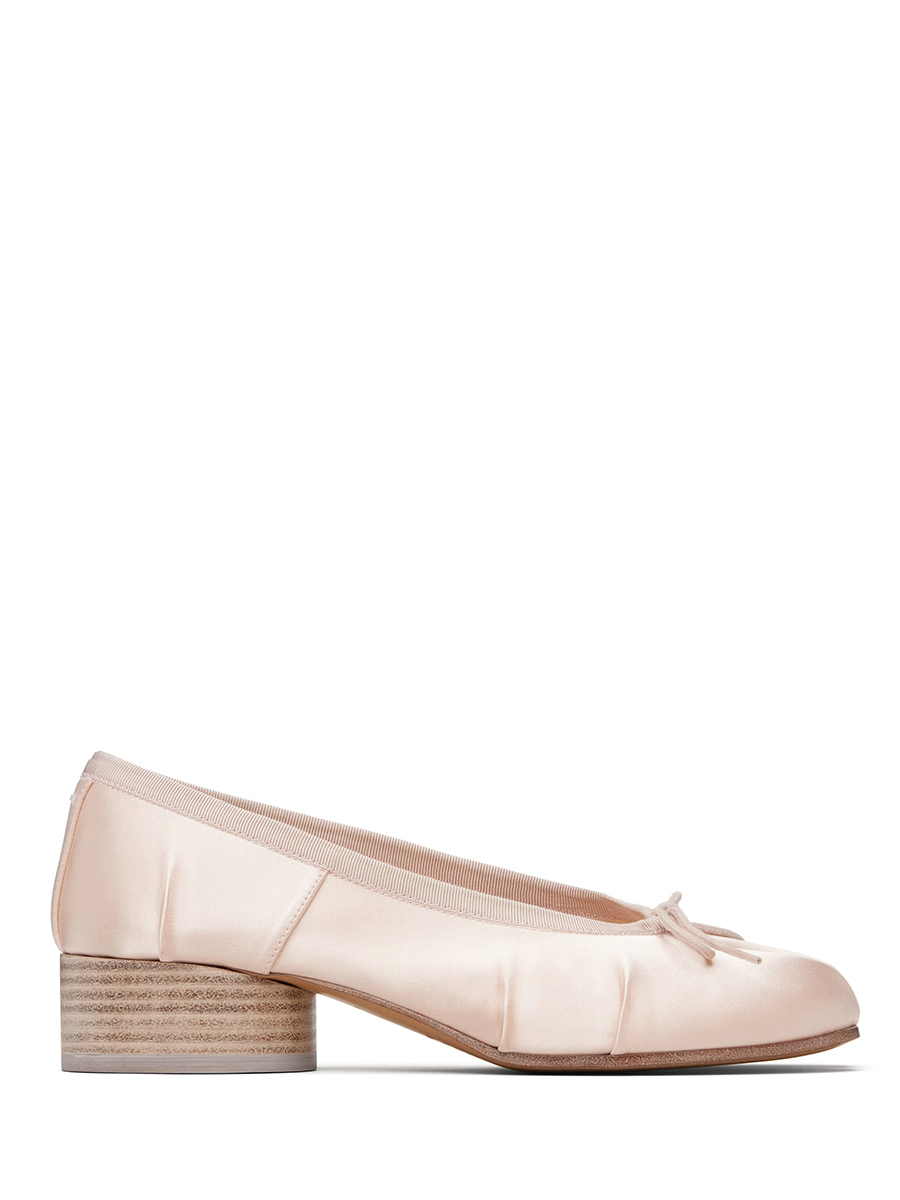 Maison Margiela, Pink Tabi Satin Ballerina Heels