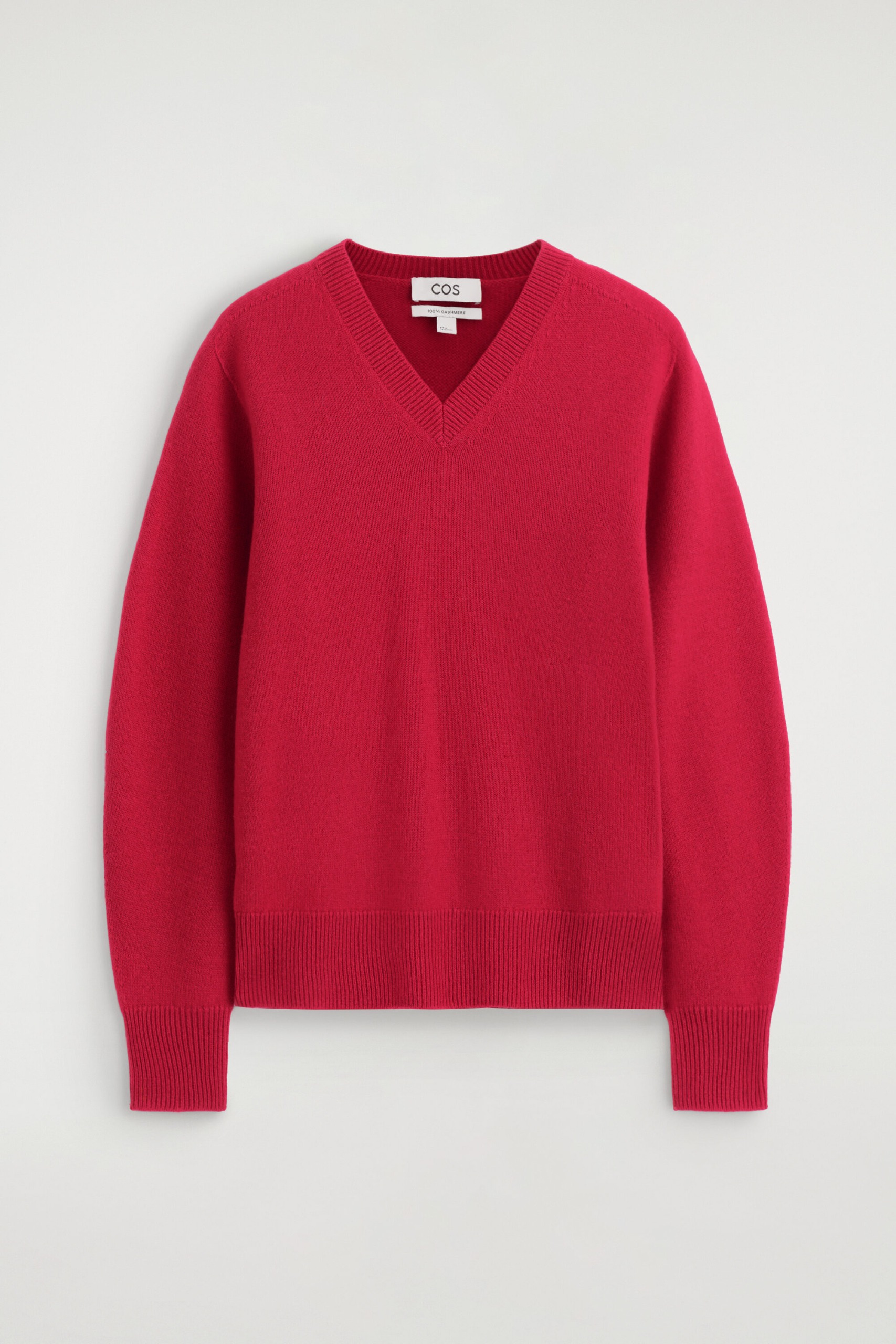 Sculpted Pure Cashmere V-Neck Jumper