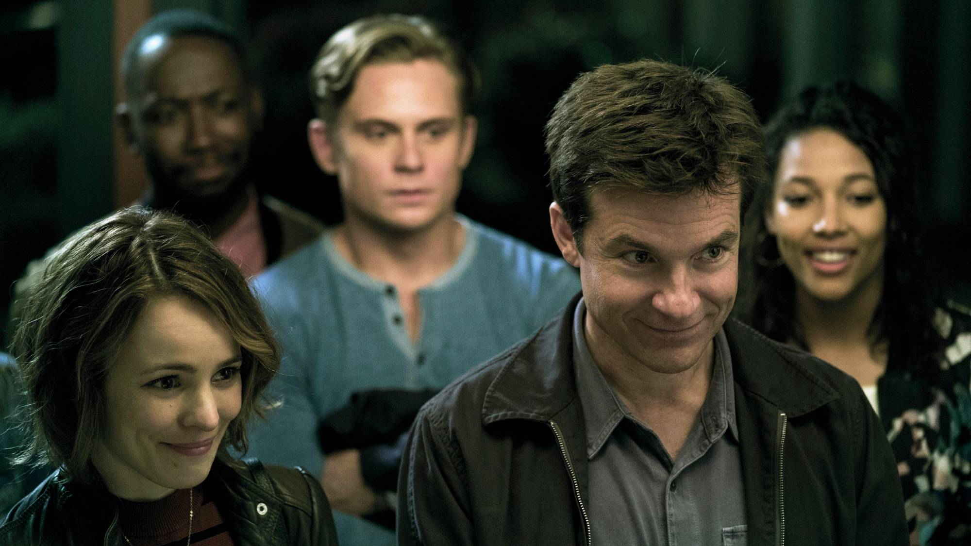 Rachel McAdams, Lamorne Morris, Billy Magnussen, Jason Bateman, and Kylie Bunbury in "Game Night" (2018)