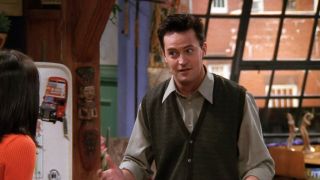 Matthew Perry as Chandler looking concerned on Friends