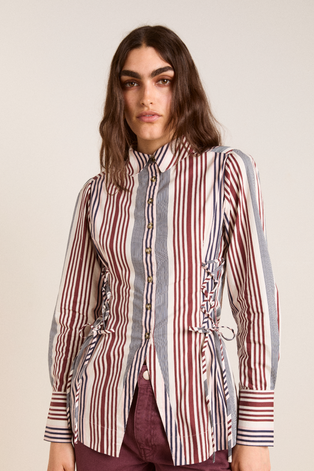 Jilla Shirt - Multi Business Stripe