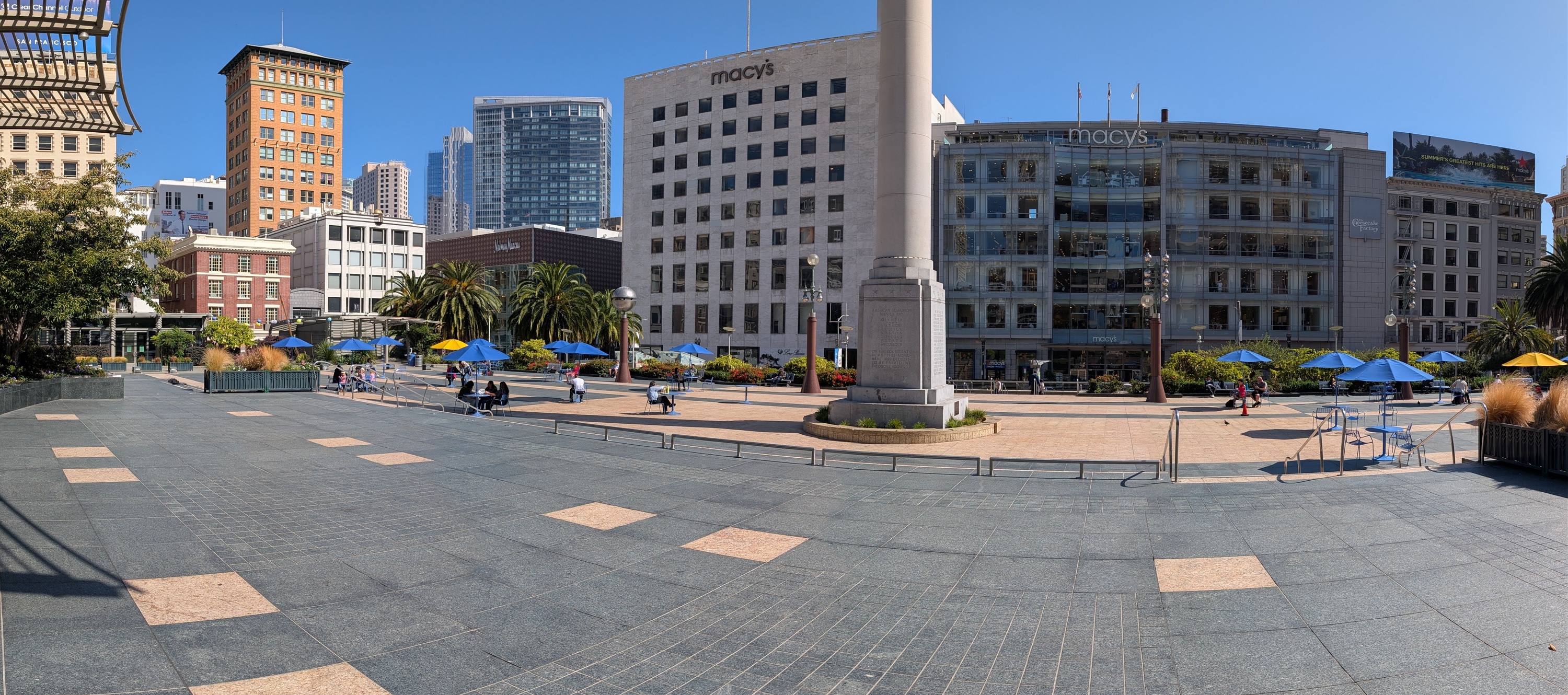 Panorama of Union Square shot by Pixel 9 Pro