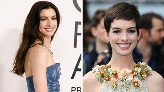 anne hathaway hair transformation - before and after photos
