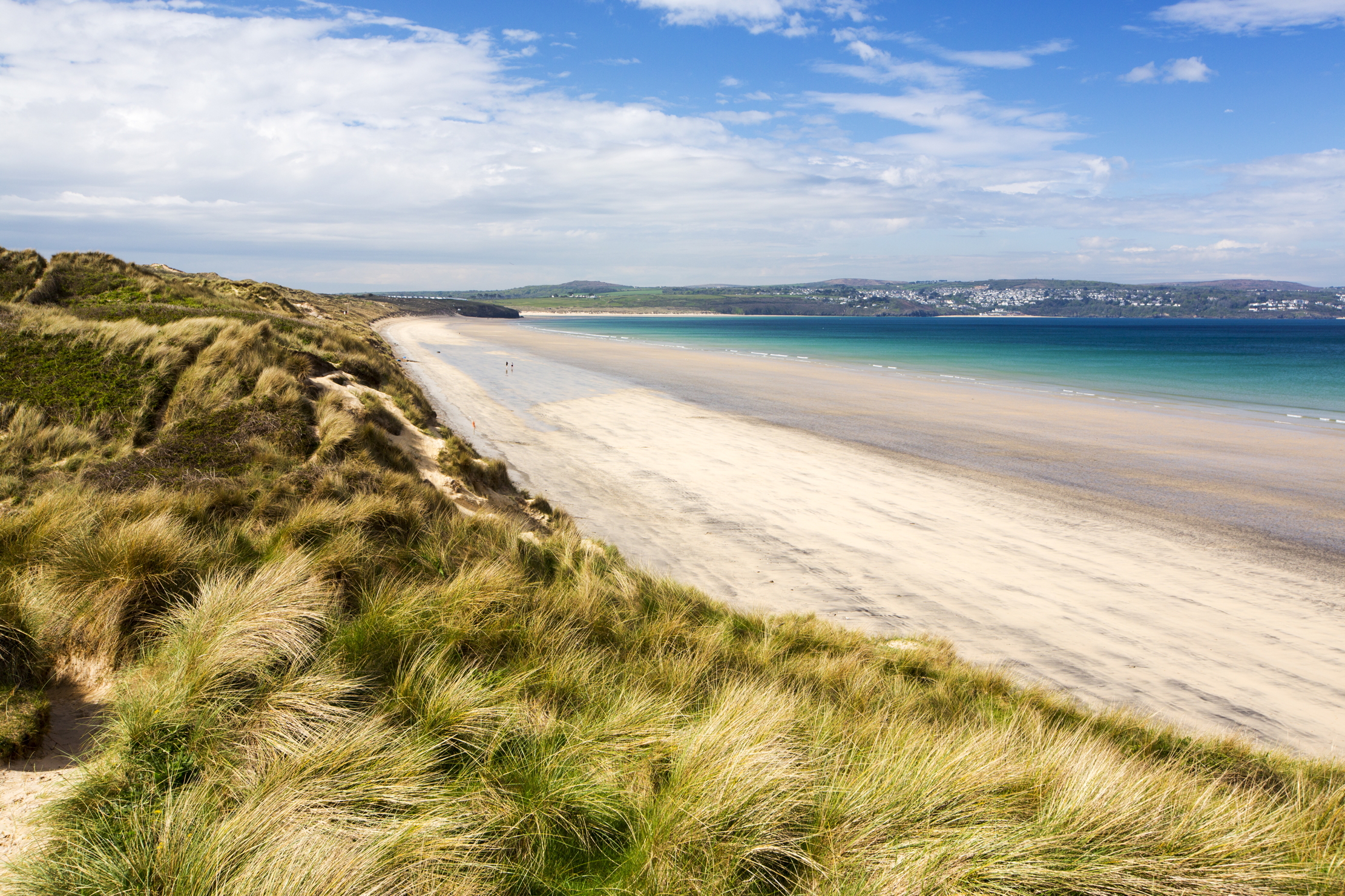 Gwithian Towans, a nature reserve on the Cornish coast near St Ives.