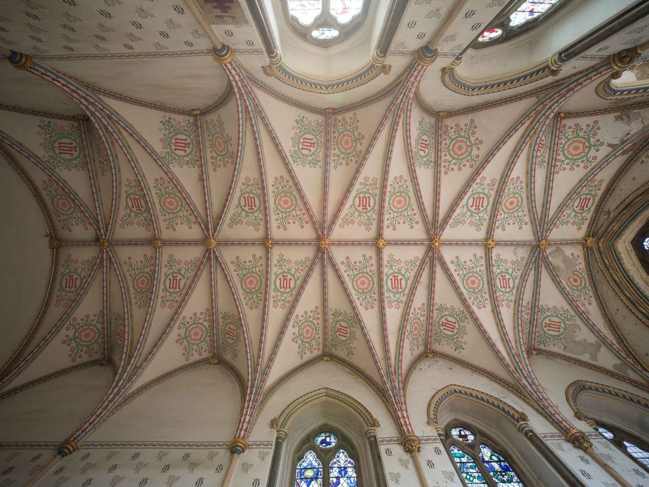 A photo of an ornate cathedral roof