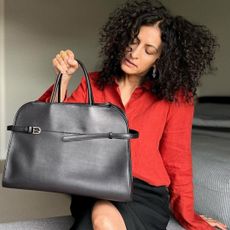 Neelam Ahooja The Row collector carrying The Margaux bag