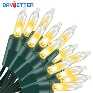 DAYBETTER Mini LED Christmas Lights, Warm White Christmas Tree Lights, 16.4ft