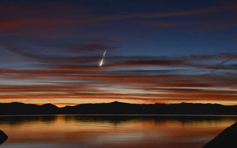 Meteor Trail Over Lake Tahoe 4