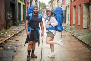 Kola and Mary having fun in Celebrity Race Across the World 2024