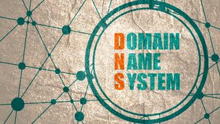 Acronym DNS - Domain Name System in circle