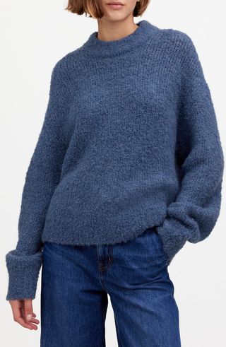 Wool & Alpaca Blend Bouclé Oversize Sweater