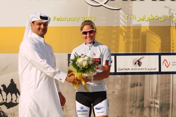 Thanks to her stage win and placings in both the intermediate sprints, Gilmore also took the points competition jersey