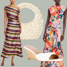 Collage of Wedding Guest Outfits 