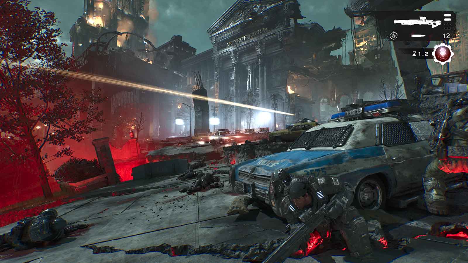 Screens from a fantasy sci-fi shooter game