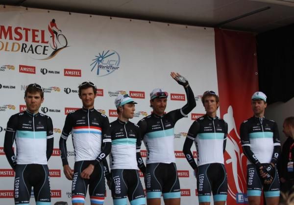 Leopard Trek on the sign on podium